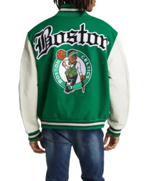 Alternative view of Jeff Hamilton Boston Block Letter Old English Wool Varsity Jacket