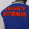 Legacy Studios OAK Letterman Couple Blue/White Wool & Leather Varsity Jacket - Image 4