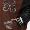 Loiter Ethereal Letterman Varsity Jacket Brown & Black - Image 5