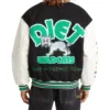 Men's Black Letterman Varsity Jacket Wool & Leather - Image 2