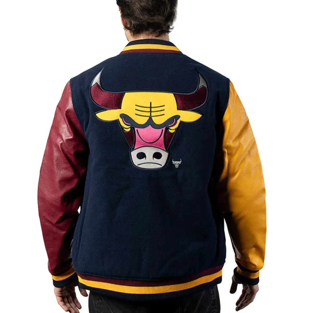 The Chicago Bulls Letterman Color Pack Jacket features chest with embroidered - Image 7
