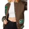 Y2K Woman's Oversized Letterman Baseball Jacket - Image 4