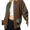 Y2K Woman's Oversized Letterman Baseball Jacket - Image 3