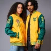 Yellow & Green Letterman Couples Coord Varsity Jacket