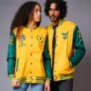 Yellow & Green Letterman Couples Coord Varsity Jacket - Image 4