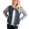 Couple Varsity Letterman Embroidered Alpha Phi Omega Jacket - Image 2