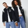 Classic Couple Letterman Varsity Jacket Stripe Style