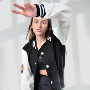 Alternative view of Couple Varsity Letterman Nova Bi-colored baseball Jacket