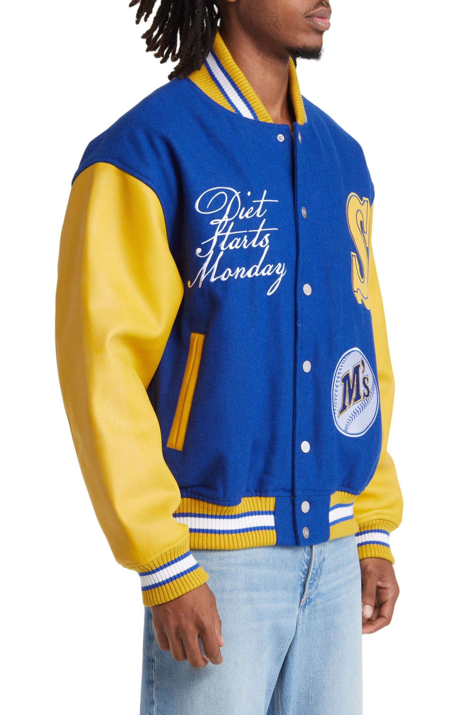 X '47 Seattle Mariners Varsity Letterman Jacket - Image 4