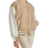 Alexandra Letterman Varsity Jacket Camel Brown & White - Image 3
