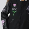 Women's Varsity Letterman Jacket Wool & Leather - Image 3