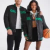 Boston Celtics Letterman Bomber Couple Black Varsity Jacket