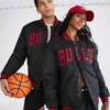 Chicago Bulls Letterman Bomber Couple Black Varsity Jacket
