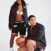 Chicago Bulls Letterman Bomber Couple Black Varsity Jacket - Image 3