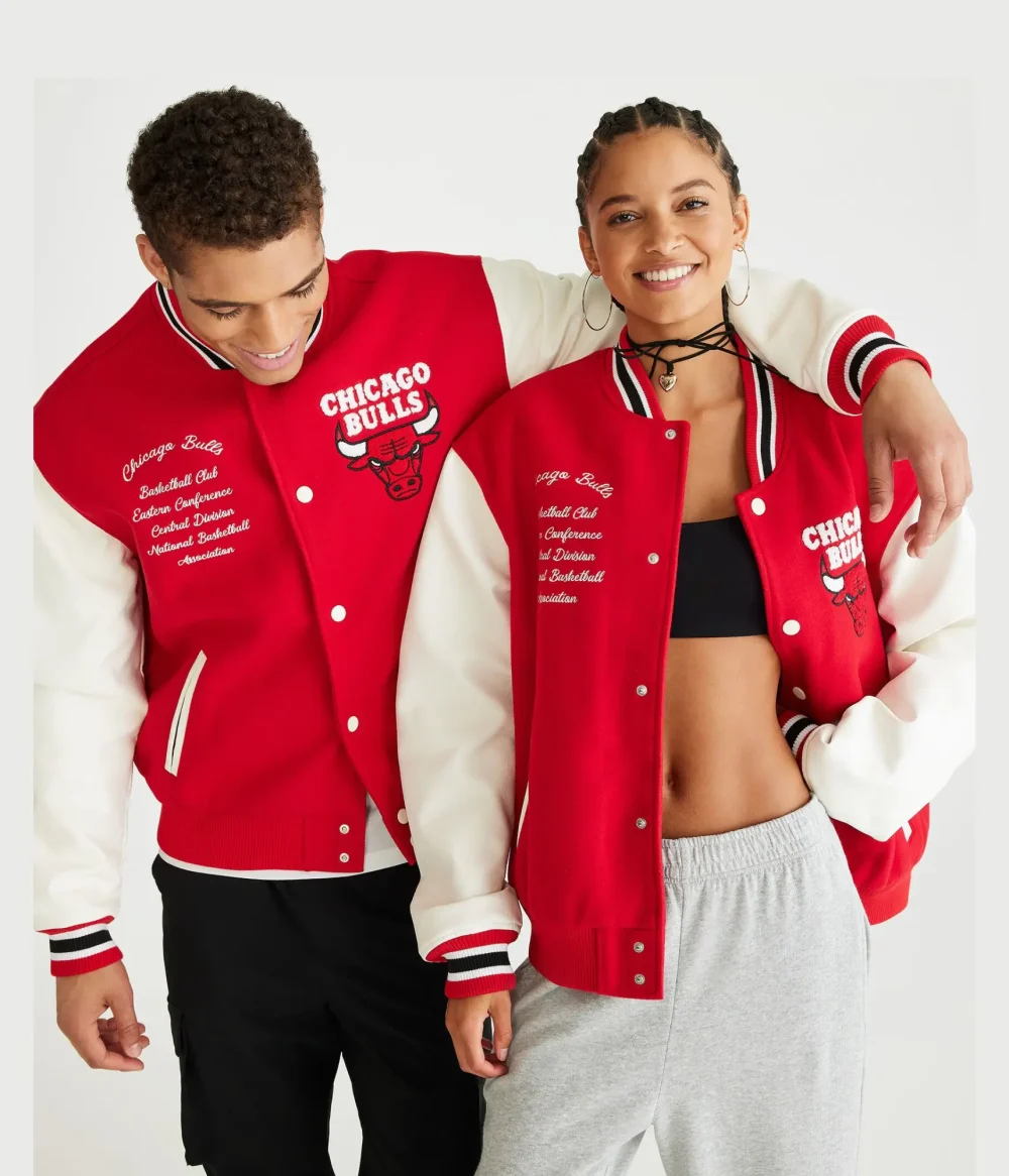 Chicago Bulls Letterman Bomber Couple Varsity Jacket