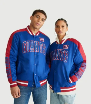 New York Giants Letterman Couple Bomber Varsity Jacket