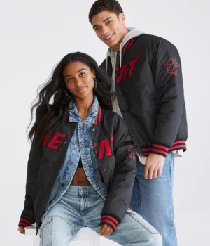 Miami Heat Letterman Bomber Varsity Couple Jacket