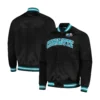 Charlotte Hornets Black Hardwood Classics Varsity Jacket - Image 3