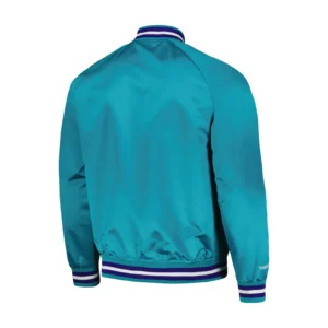 Alternative view of Charlotte Hornets Throwback Wordmark Classics Satin Varsity Jacket