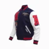 New Orleans Pelicans Mashup Wool & Leather Varsity Jacket - Image 3