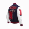 New Orleans Pelicans Mashup Wool & Leather Varsity Jacket - Image 4