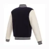 New Orleans Pelicans Two Tone Wool & Leather Jacket Front Patches Logo - Image 2