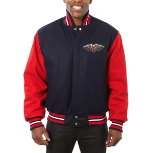 New Orleans Pelicans Full Wool Two Tone Varsity Jacket