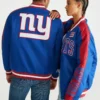 New York Giants Letterman Couple Bomber Varsity Jacket - Image 4
