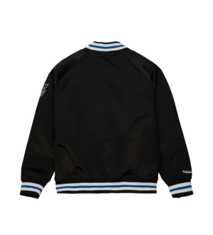 Alternative view of Orlando Magic Lightweight Raglan Black Satin Varsity White Jacket