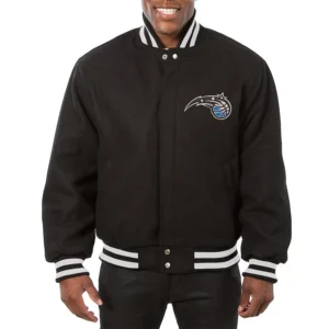 Orlando Magic Black Full Wool One Color Varsity Jacket