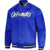 Orlando Magic Throwback Wordmark Royal Varsity Jacket