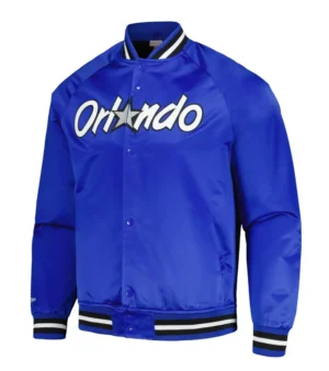 Orlando Magic Throwback Wordmark Royal Varsity Jacket