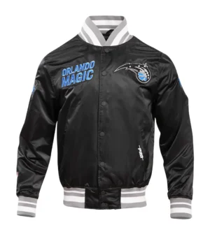 Orlando Magic Retro Classic Rib Satin Varsity Jacket