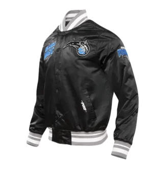 Alternative view of Orlando Magic Retro Classic Rib Satin Varsity Jacket