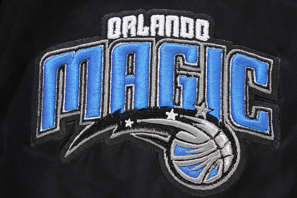 Orlando Magic Retro Classic Rib Satin Varsity Jacket - Image 5