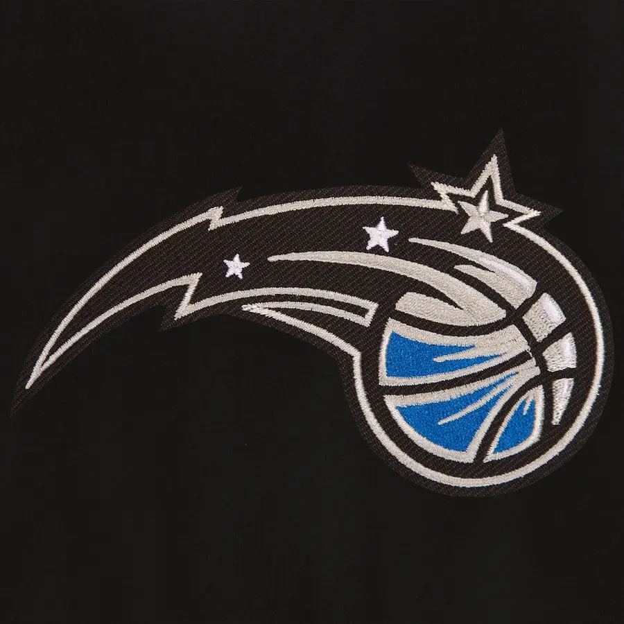 Orlando Magic Reversible Logo Full-Snap Black Full Wool One Color Varsity Jacket - Image 3