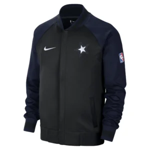 Orlando Magic Bomber Thermaflex Full-Zip Navy/Black Varsity Jacket