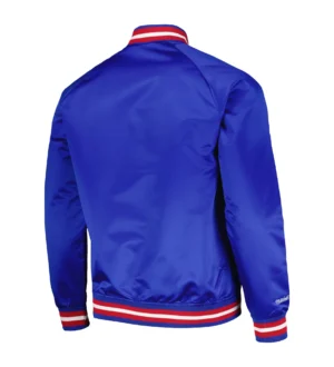 Alternative view of Sacramento Kings Throwback Wordmark Royal Blue Varsity Jacket