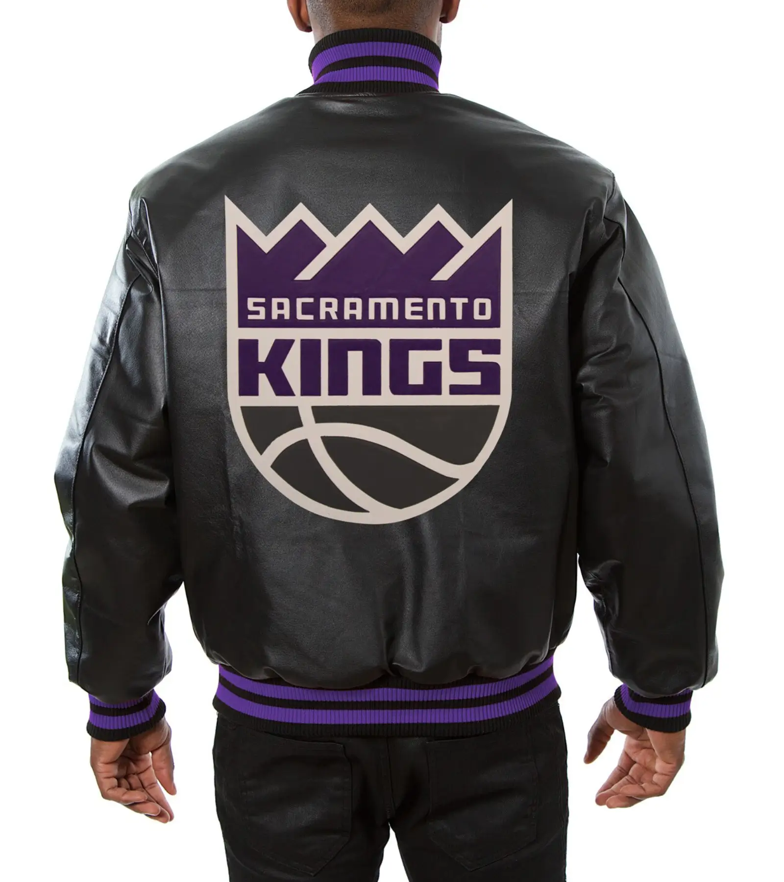 Sacramento Kings Full Leather Black Jacket - Image 2