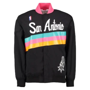 San Antonio Spurs Authentic Warm-Up 1994-95 Black Varsity Jacket