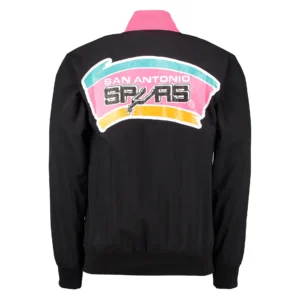 Alternative view of San Antonio Spurs Authentic Warm-Up 1994-95 Black Varsity Jacket