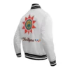 San Antonio Spurs Wordmark Satin Varsity White Jacket - Image 5
