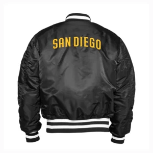Alternative view of San Diego Padres MA-1 Bomber Varsity Jacket