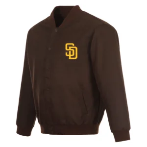 San Diego Padres Full Wool One Color Brown Varsity Jacket