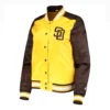 San Diego Padres The Legend Starter Gold Satin Varsity Jacket