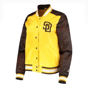 San Diego Padres The Legend Starter Gold Satin Varsity Jacket