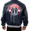 Washington Wizards Full Leather  Navy Blue Varsity Jacket - Image 2