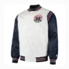 Washington Wizards The Enforcer Satin Varsity Jacket White & Navy