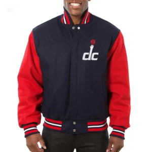 Washington Wizards Varsity Jacket Full Wool Two Tone Varsity Jacket