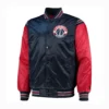 Washington Wizards The Enforcer Varsity Satin Jacket Navy & Red